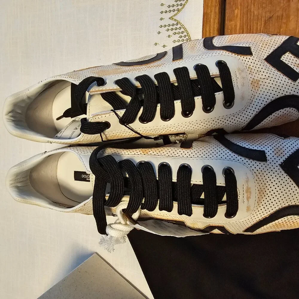 Dolce & Gabbana SNK Men's Leather Sneakers - Picture 4 of 9